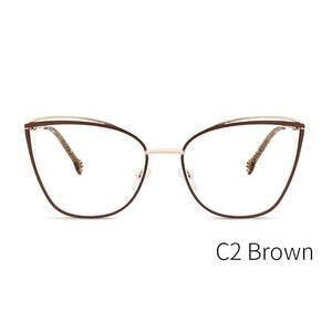 Metal Glasses Frame Women Cat Eye Myopia Computer Eyeglasses Frame  Lady Stylish Eyewear High Quality MS3535