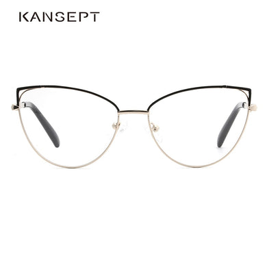 KANSEPT Metal Women Cat Eye Prescription Eyeglasses Frame Stylish Optical Glasses Frame For Women 2023  FK1571