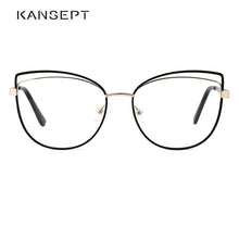 Load image into Gallery viewer, KANSEPT Metal Women Glasses Frame Cat Eye Brand Design Women Optical Eye glasses frame 2023  High Qualit