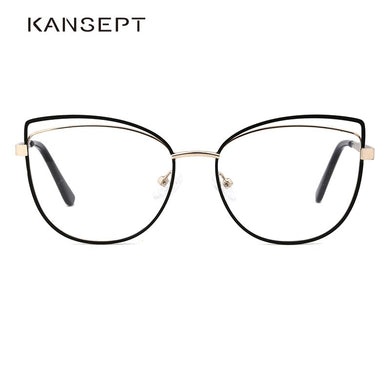 KANSEPT Metal Women Glasses Frame Cat Eye Brand Design Women Optical Eye glasses frame 2023  High Qualit