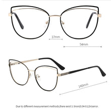 Load image into Gallery viewer, KANSEPT Metal Women Glasses Frame Cat Eye Brand Design Women Optical Eye glasses frame 2023  High Qualit