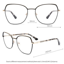 Carica l&#39;immagine nel visualizzatore di Gallery, KANSEPT Women Cat Eye Prescription Glasses Frame Vintage Optical Eyeglasses Women Myopia Eyewear 2023 MG3683