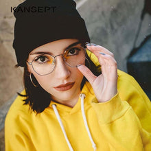 Load image into Gallery viewer, KANSEPT Women Glasses Frame Ins Popular Women Optical Brand Design Eye Glasses Frame Rose Gold Eyewear
