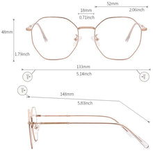 Load image into Gallery viewer, KANSEPT Women Glasses Frame Ins Popular Women Optical Brand Design Eye Glasses Frame Rose Gold Eyewear