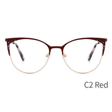 Load image into Gallery viewer, KANSEPT Women Glasses Frame Purple Cat Eye Women Optical Eye glasses frame 2023 Brand Design