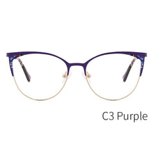 Load image into Gallery viewer, KANSEPT Women Glasses Frame Purple Cat Eye Women Optical Eye glasses frame 2023 Brand Design