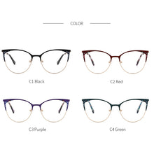 Load image into Gallery viewer, KANSEPT Women Glasses Frame Purple Cat Eye Women Optical Eye glasses frame 2023 Brand Design