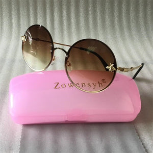 KAPELUS 2023 Round Sunglasses Show A Slim And Well-Matched Pair Of Rimless Sunglasses  Outdoor chameleons for men and women Bran