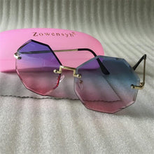 Load image into Gallery viewer, KAPELUS 2023 Round Sunglasses Show A Slim And Well-Matched Pair Of Rimless Sunglasses  Outdoor chameleons for men and women Bran