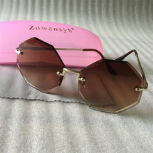 Load image into Gallery viewer, KAPELUS 2023 Round Sunglasses Show A Slim And Well-Matched Pair Of Rimless Sunglasses  Outdoor chameleons for men and women Bran
