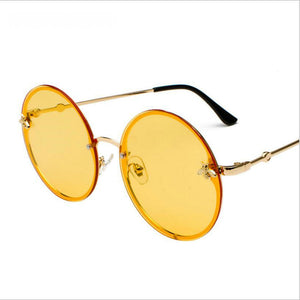 KAPELUS 2023 Round Sunglasses Show A Slim And Well-Matched Pair Of Rimless Sunglasses  Outdoor chameleons for men and women Bran