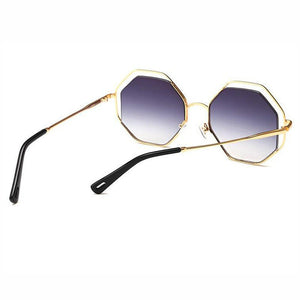 KAPELUS Bicircle Hollow-Out Metal Leopard Print Sunglasses Women's Sunglasses