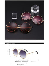 Load image into Gallery viewer, KAPELUS Bicircle Hollow-Out Metal Leopard Print Sunglasses Women&#39;s Sunglasses