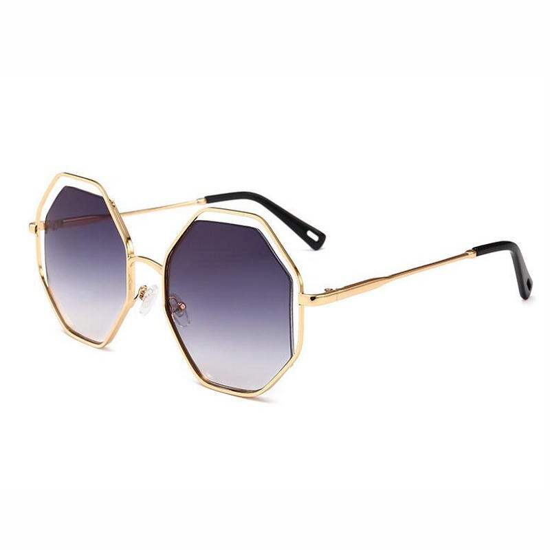 KAPELUS Bicircle Hollow-Out Metal Leopard Print Sunglasses Women's Sunglasses