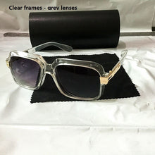 Load image into Gallery viewer, KAPELUS  sunglasses Clear square sunglasses  Retro flat mirror student glasses Contains a black leather box