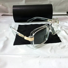 Load image into Gallery viewer, KAPELUS  sunglasses Clear square sunglasses  Retro flat mirror student glasses Contains a black leather box