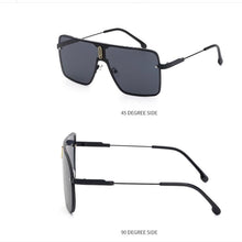 Load image into Gallery viewer, KAPELUS sunglasses Men's and women's casual sunglasses Black one-piece sunglasses Brand color mirror Rectangle glasses UV400