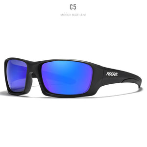 KDEAM 2023 High-End Sports Goggles TR90 Polarized Sunglasses Men Hiking Fishing Sun Glasses With Zipper Case