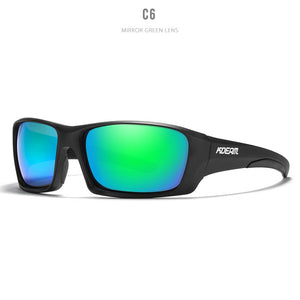 KDEAM 2023 High-End Sports Goggles TR90 Polarized Sunglasses Men Hiking Fishing Sun Glasses With Zipper Case