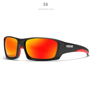 KDEAM 2023 High-End Sports Goggles TR90 Polarized Sunglasses Men Hiking Fishing Sun Glasses With Zipper Case