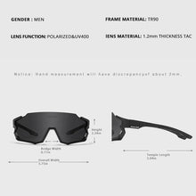 Load image into Gallery viewer, KDEAM 2023 Sports Men Polarized Sunglasses Ultra Light Rock Climbing Sunglass Sport TR90 Goggles Male KD715