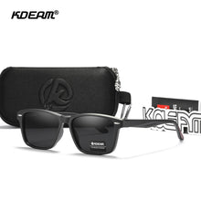 Load image into Gallery viewer, KDEAM All Matching Square Polarized Sunglasses For Men Women TR90 Material Frame Spring Hinges KD398