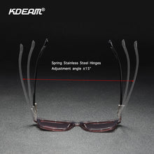 Load image into Gallery viewer, KDEAM All Matching Square Polarized Sunglasses For Men Women TR90 Material Frame Spring Hinges KD398