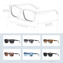 Load image into Gallery viewer, KDEAM All Matching Square Polarized Sunglasses For Men Women TR90 Material Frame Spring Hinges KD398