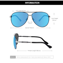 Load image into Gallery viewer, KDEAM Cat.3 Polarized Sunglasses Men Pilot 62mm Lens Designer Driving Sun Glasses with Zipper Case