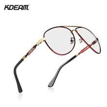 Load image into Gallery viewer, KDEAM Cat.3 Polarized Sunglasses Men Pilot 62mm Lens Designer Driving Sun Glasses with Zipper Case