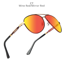 Load image into Gallery viewer, KDEAM Cat.3 Polarized Sunglasses Men Pilot 62mm Lens Designer Driving Sun Glasses with Zipper Case