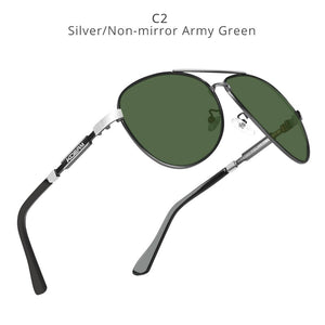 KDEAM Cat.3 Polarized Sunglasses Men Pilot 62mm Lens Designer Driving Sun Glasses with Zipper Case