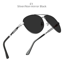 Load image into Gallery viewer, KDEAM Cat.3 Polarized Sunglasses Men Pilot 62mm Lens Designer Driving Sun Glasses with Zipper Case