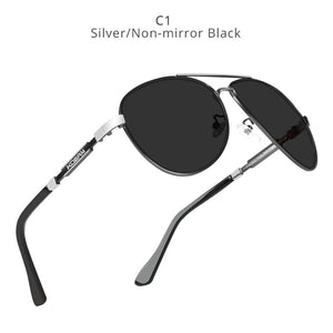 KDEAM Cat.3 Polarized Sunglasses Men Pilot 62mm Lens Designer Driving Sun Glasses with Zipper Case