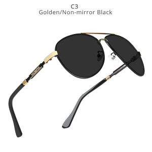 KDEAM Cat.3 Polarized Sunglasses Men Pilot 62mm Lens Designer Driving Sun Glasses with Zipper Case