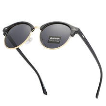 Load image into Gallery viewer, KDEAM Classic Design Round Sunglasses Men Women Polarized Mirror Glasses Protective Box Included CE