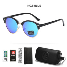 Load image into Gallery viewer, KDEAM Classic Design Round Sunglasses Men Women Polarized Mirror Glasses Protective Box Included CE