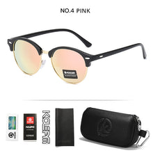 Load image into Gallery viewer, KDEAM Classic Design Round Sunglasses Men Women Polarized Mirror Glasses Protective Box Included CE