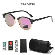 Load image into Gallery viewer, KDEAM Classic Design Round Sunglasses Men Women Polarized Mirror Glasses Protective Box Included CE