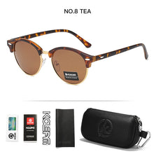 Load image into Gallery viewer, KDEAM Classic Design Round Sunglasses Men Women Polarized Mirror Glasses Protective Box Included CE
