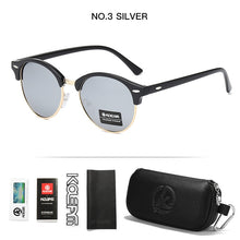 Load image into Gallery viewer, KDEAM Classic Design Round Sunglasses Men Women Polarized Mirror Glasses Protective Box Included CE