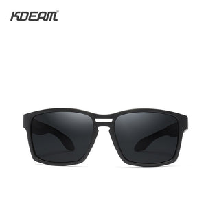 KDEAM Clear View Mirror Men's Sunglasses TR90 Frame with Elastic Rubber Cover Polarized Sunglasses Sport oculos de sol KD503