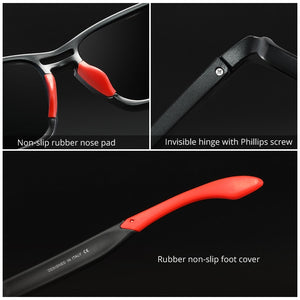 KDEAM Clear View Mirror Men's Sunglasses TR90 Frame with Elastic Rubber Cover Polarized Sunglasses Sport oculos de sol KD503