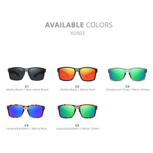 KDEAM Clear View Mirror Men's Sunglasses TR90 Frame with Elastic Rubber Cover Polarized Sunglasses Sport oculos de sol KD503