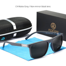 Load image into Gallery viewer, KDEAM Comfort Soft Black Men Polarized Sunglasses TR90 Material Spring Hinges Driving Glasses Male Category 3