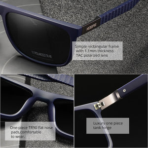 KDEAM Comfort Soft Black Men Polarized Sunglasses TR90 Material Spring Hinges Driving Glasses Male Category 3