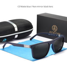 Load image into Gallery viewer, KDEAM Comfort Soft Black Men Polarized Sunglasses TR90 Material Spring Hinges Driving Glasses Male Category 3