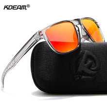 Carica l&#39;immagine nel visualizzatore di Gallery, KDEAM Durable Lightweight Polarized Sunglasses All-fit Size Sun Glasses Men Coating Lens Minimize Glare Hard Case included
