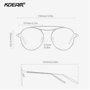 KDEAM HD Gradient Lense Round Women Sunglasses Steampunk Twin-Bridge Sunglass Female Driving Outdoor Glasses KD8805