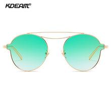 Load image into Gallery viewer, KDEAM HD Gradient Lense Round Women Sunglasses Steampunk Twin-Bridge Sunglass Female Driving Outdoor Glasses KD8805